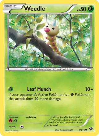 Weedle #3 · XY Pokémon card