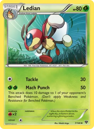 Ledian #7 · XY Pokémon card