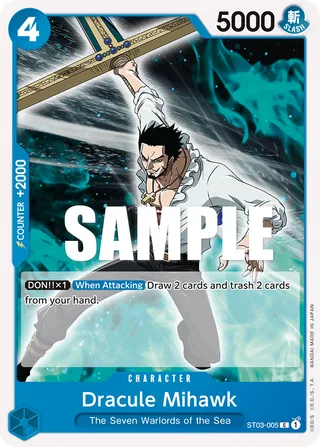 Dracule Mihawk #ST03-005 · ST-03: Starter Deck 3 The Seven Warlords of The Sea One Piece card