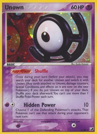 Unown #U · Unseen Forces Unown Collection Pokémon card