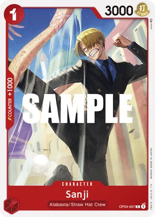 Sanji #OP04-007 · Kingdoms of Intrigue Pre-Release Cards One Piece card