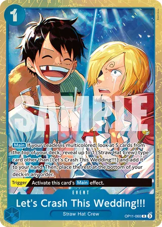 Let's Crash This Wedding!!! (Nami Deck) #OP11-060-nami-deck · Learn Together Deck Set One Piece card
