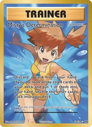 Misty's Determination #108 · Evolutions Pokémon card