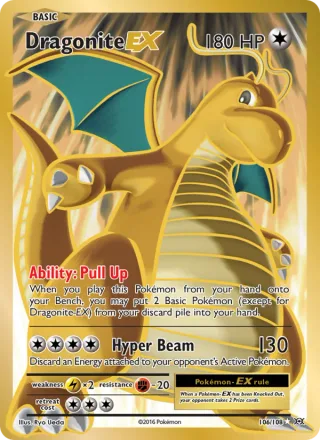 Dragonite EX #106 · Evolutions Pokémon card