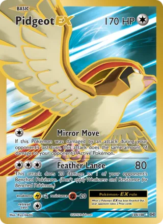 Pidgeot EX #104 · Evolutions Pokémon card