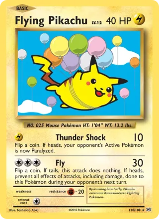 Flying Pikachu #110 · Evolutions Pokémon card