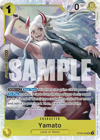 Yamato #ST28-005 · ST-28: Starter Deck 28 GREEN/YELLOW Yamato One Piece card
