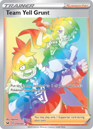 Team Yell Grunt #210 · Sword & Shield Pokémon card