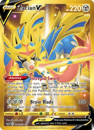 Zacian V #211 · Sword & Shield Pokémon card