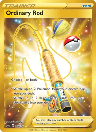 Ordinary Rod #215 · Sword & Shield Pokémon card