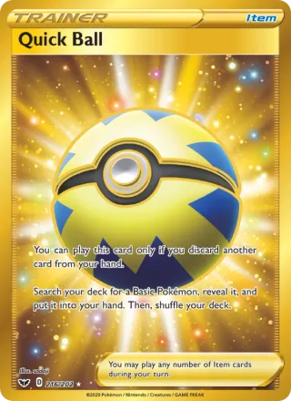 Quick Ball #216 · Sword & Shield Pokémon card