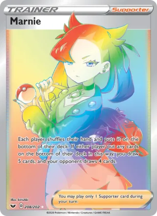 Marnie #208 · Sword & Shield Pokémon card