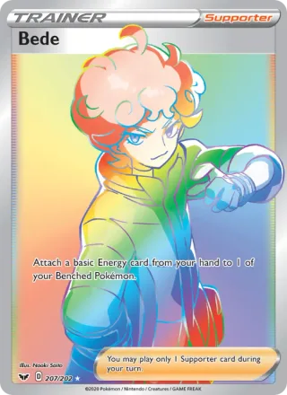 Bede #207 · Sword & Shield Pokémon card