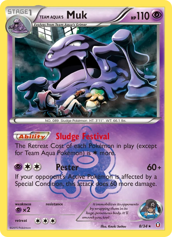 Team Aqua's Muk full card art