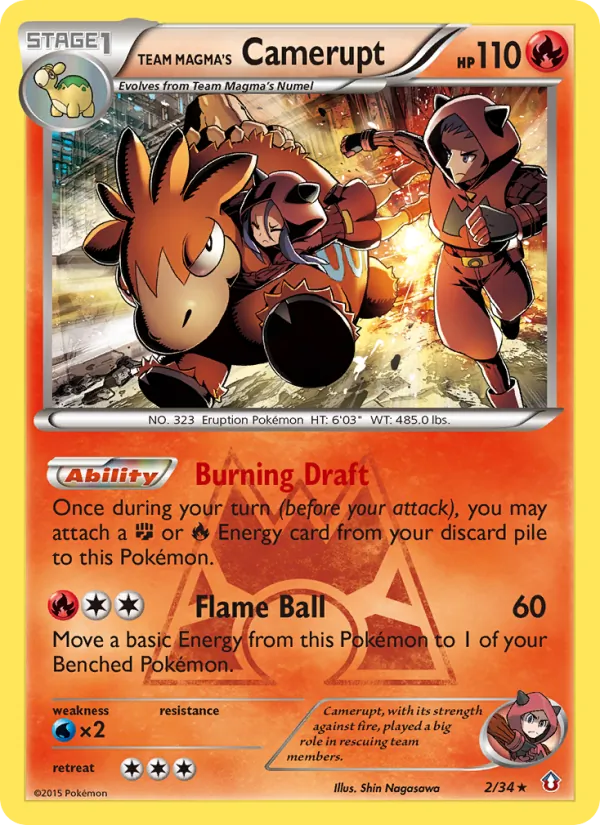 Team Magma's Camerupt full card art