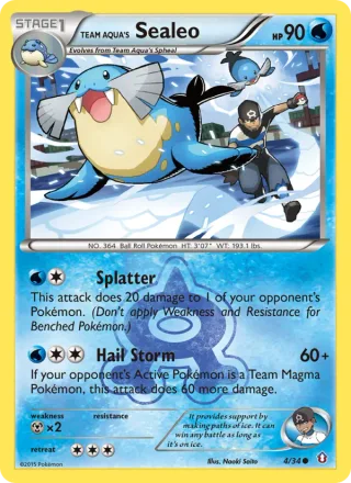 Team Aqua's Sealeo #4 · Double Crisis Pokémon card