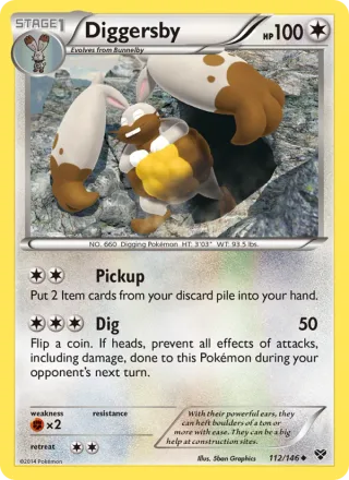 Diggersby #112 · XY Pokémon card