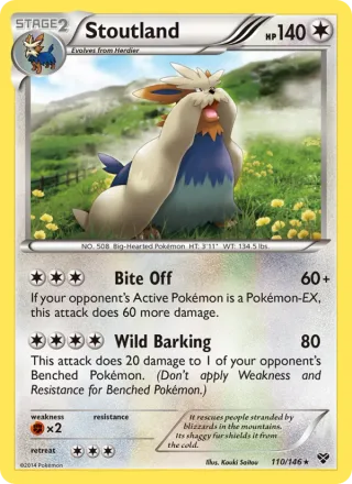 Stoutland #110 · XY Pokémon card