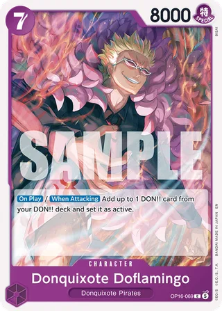 Donquixote Doflamingo #OP16-069 · The Time of Battle Release Event Cards One Piece card