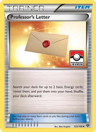 Professor's Letter #123 · XY Pokémon card