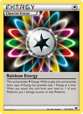 Rainbow Energy #131 · XY Pokémon card