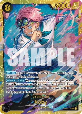 Koby #OP11-119 · A Fist of Divine Speed One Piece card