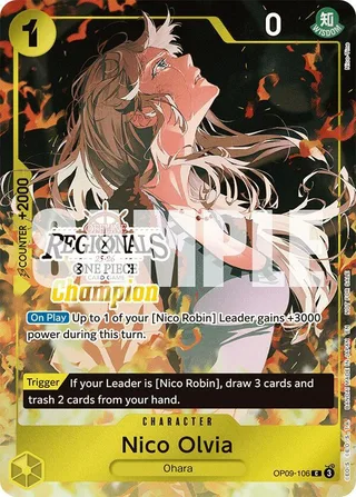 Nico Olvia (Offline Regional Champion Card Set 2025 Vol.1) #OP09-106-offline-regional-champion-card-set-2025-vol-1 · One Piece Promotion Cards One Piece card