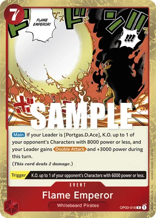 Flame Emperor #OP03-016 · Pillars of Strength One Piece card