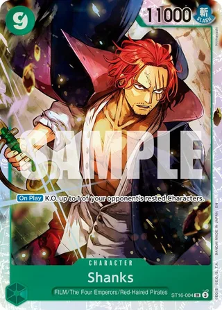 Shanks (Reprint) #ST16-004-reprint · Premium Booster -The Best- Vol. 2 One Piece card
