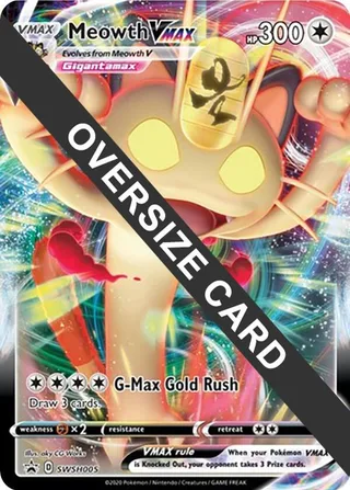 Meowth VMAX - SWSH005 #SWSH005 · Jumbo cards Pokémon card