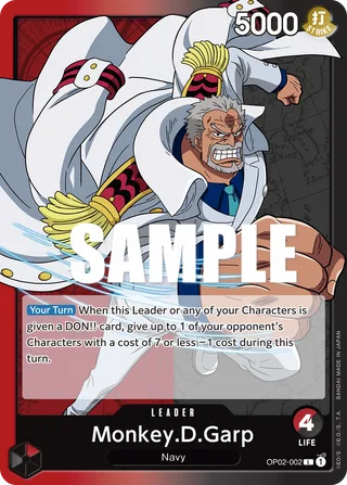 Monkey.D.Garp #OP02-002 · Paramount War One Piece card