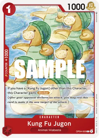 Kung Fu Jugon #OP04-005 · Kingdoms of Intrigue Pre-Release Cards One Piece card