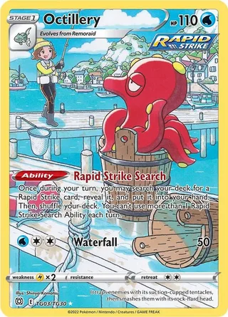 Octillery #TG03 · Brilliant Stars Trainer Gallery Pokémon card