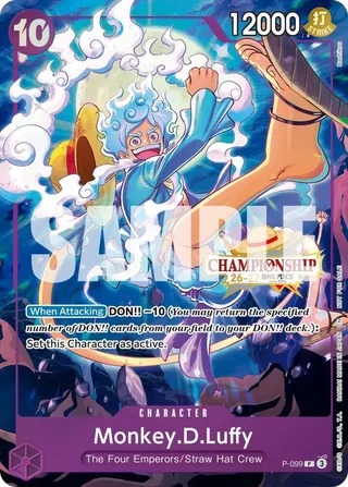 Monkey.D.Luffy (CS 26-27 Event Pack) #P-099-cs-26-27-event-pack-finalist-ver · One Piece Promotion Cards One Piece card