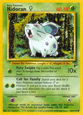 Nidoran♀ #82 · Base Set 2 Pokémon card