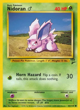 Nidoran♂ #83 · Base Set 2 Pokémon card