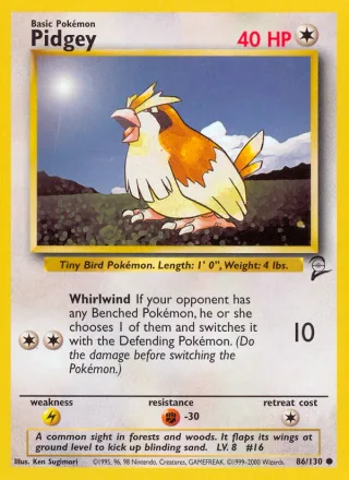 Pidgey #86 · Base Set 2 Pokémon card