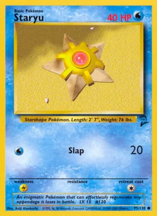 Staryu #95 · Base Set 2 Pokémon card