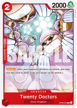 Twenty Doctors #OP08-003 · Two Legends Pre-Release Cards One Piece card