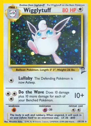 Wigglytuff #19 · Base Set 2 Pokémon card