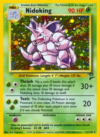 Nidoking #11 · Base Set 2 Pokémon card