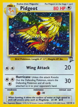 Pidgeot #14 · Base Set 2 Pokémon card