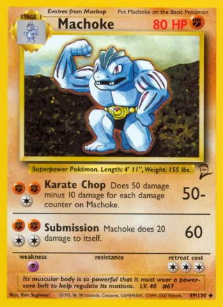 Machoke #49 · Base Set 2 Pokémon card