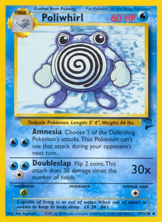 Poliwhirl #57 · Base Set 2 Pokémon card