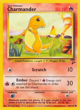 Charmander #69 · Base Set 2 Pokémon card