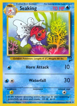 Seaking #60 · Base Set 2 Pokémon card