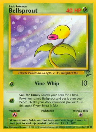 Bellsprout #66 · Base Set 2 Pokémon card