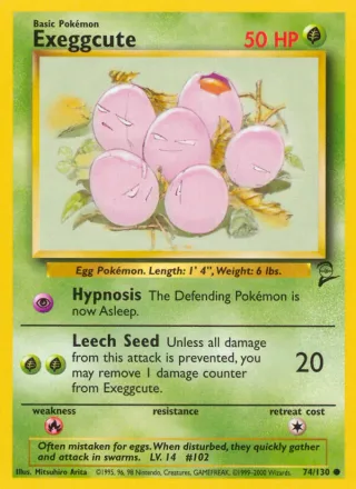 Exeggcute #74 · Base Set 2 Pokémon card