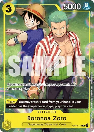 Roronoa Zoro (Learn Together Deck Set - Set Sail Event) #OP10-113-learn-together-deck-set-set-sail-event · One Piece Promotion Cards One Piece card