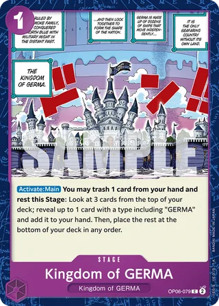 Kingdom of GERMA #OP06-079 · Wings of the Captain Pre-Release Cards One Piece card